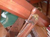 Foucault telescope, left trunnion & adjustment.jpg (272314 bytes)