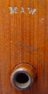 stethoscope, monaural, Maw's Portable Stethoscope, Maw, London, mark.jpg (91227 bytes)